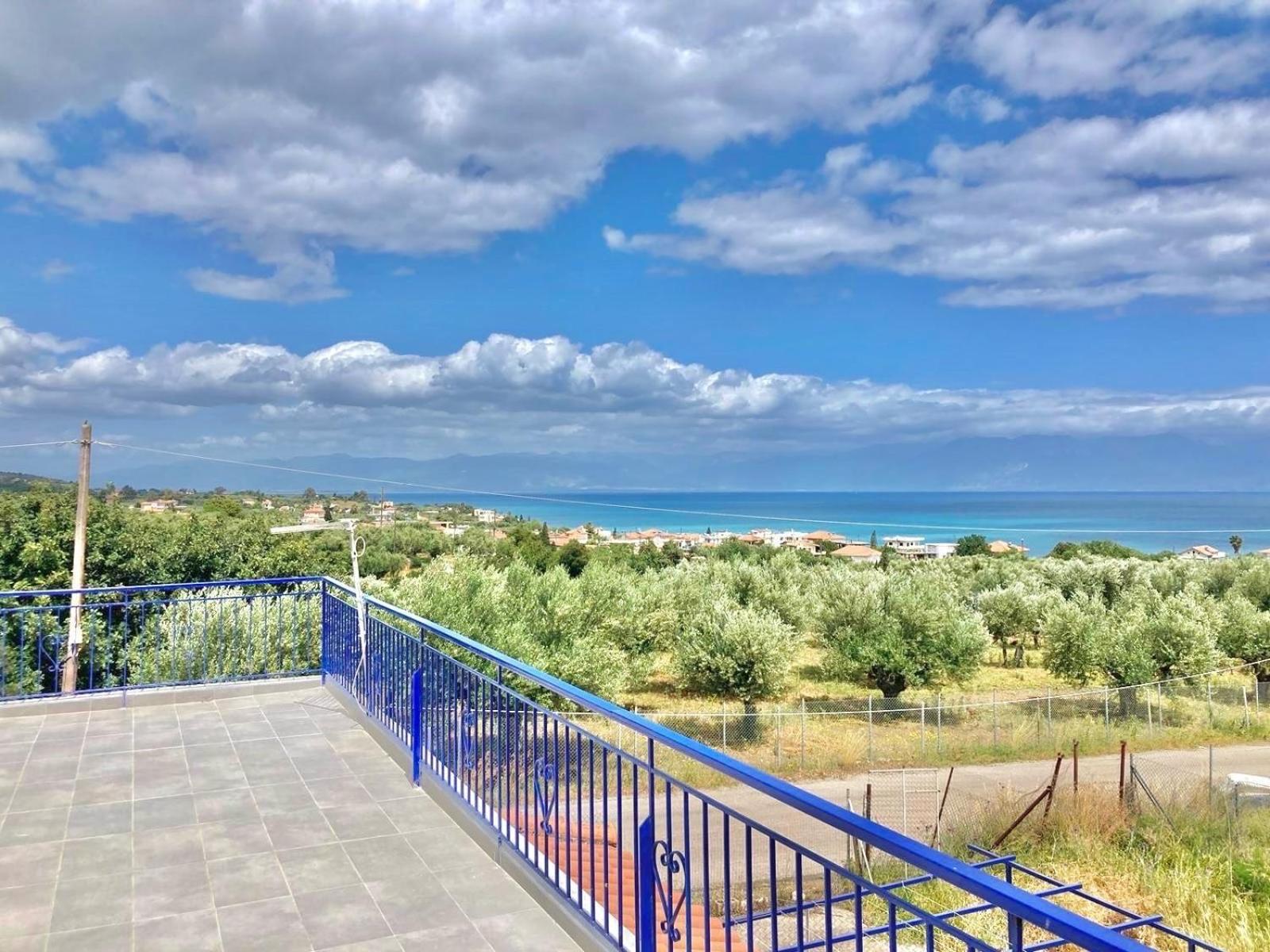 Villa Blue Cocoon - Chrani Messinia Peloponnese- Sea View 800 M From Beach Exterior photo